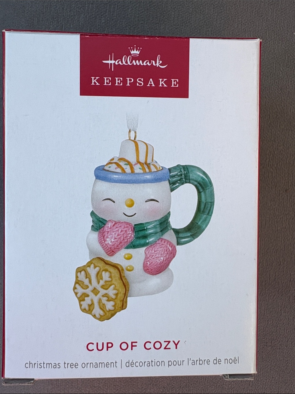 Hallmark Keepsake Cup of Cozy Ornament - White, Green, Pink, Blue, Gold